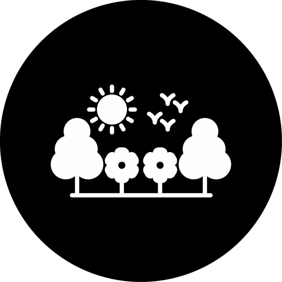 Flowers Blooming Plants Glyph Circle Inverted vector