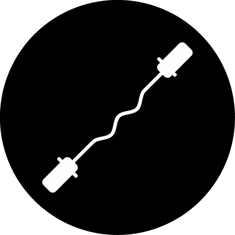 Rod Workout Tool Glyph Circle Inverted vector