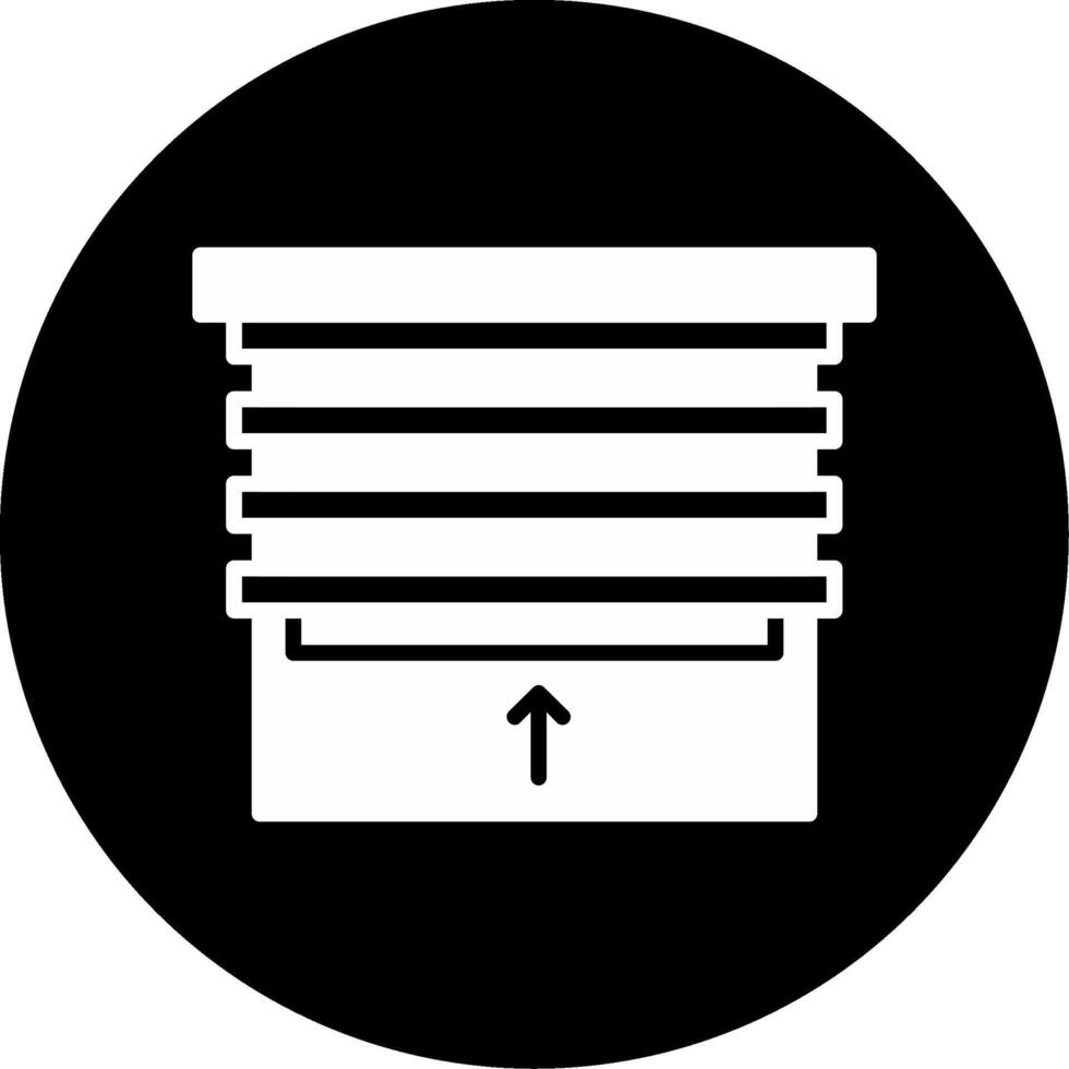 Automatic Shade Self-adjusting Window Covering Glyph Circle Inverted vector
