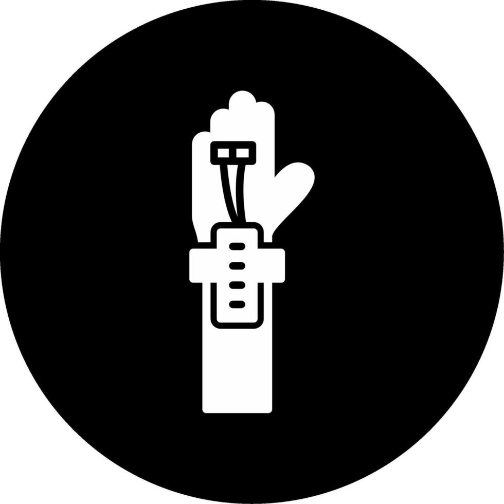 Galvanic Skin Response Stress Measurement Glyph Circle Inverted vector