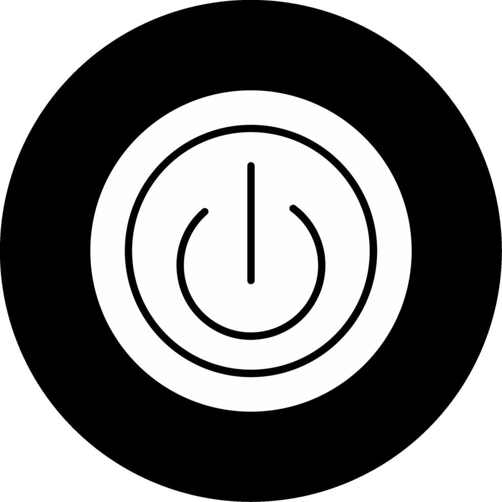 Power Button Switch Glyph Circle Inverted vector