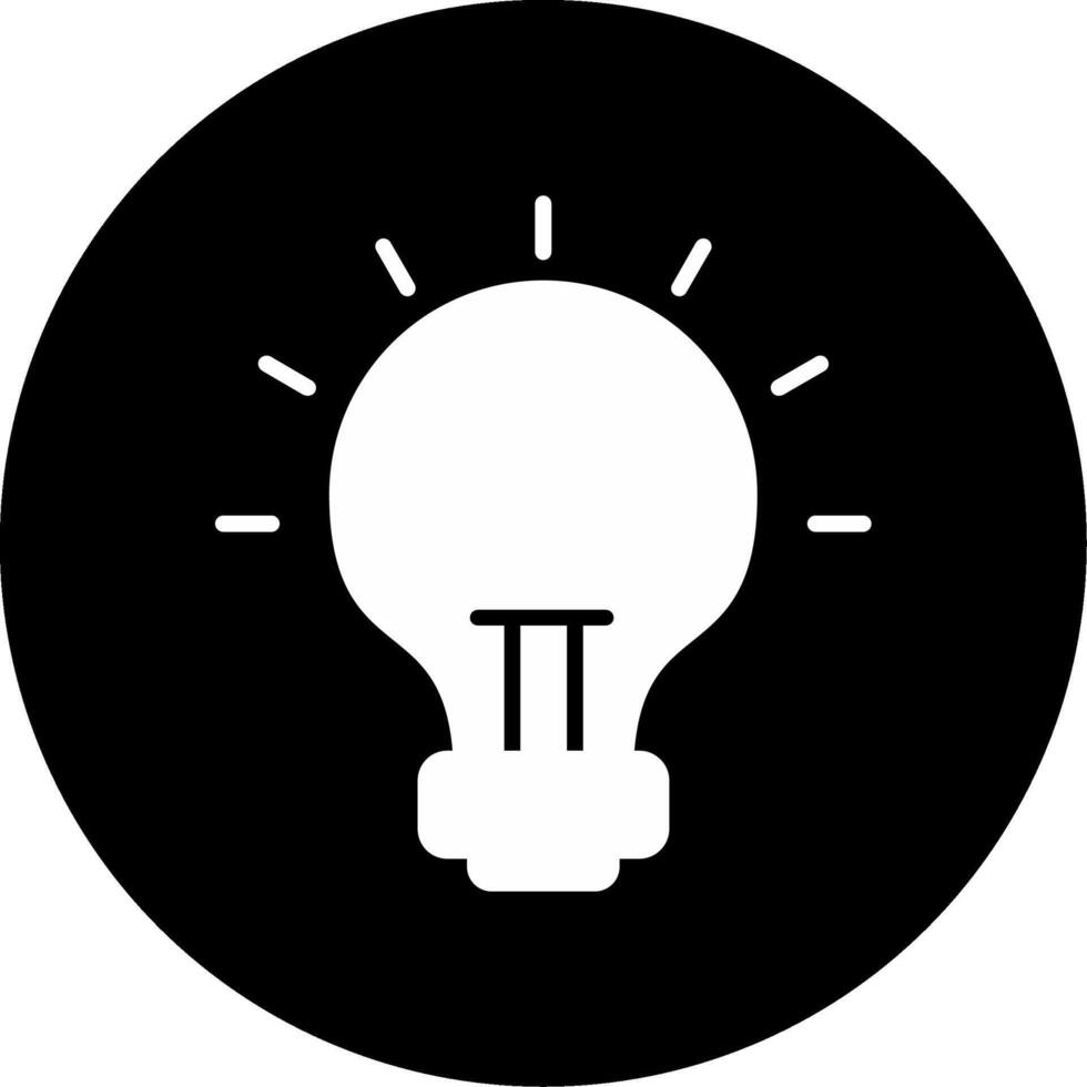 Idea Creative Concept Glyph Circle Inverted vector