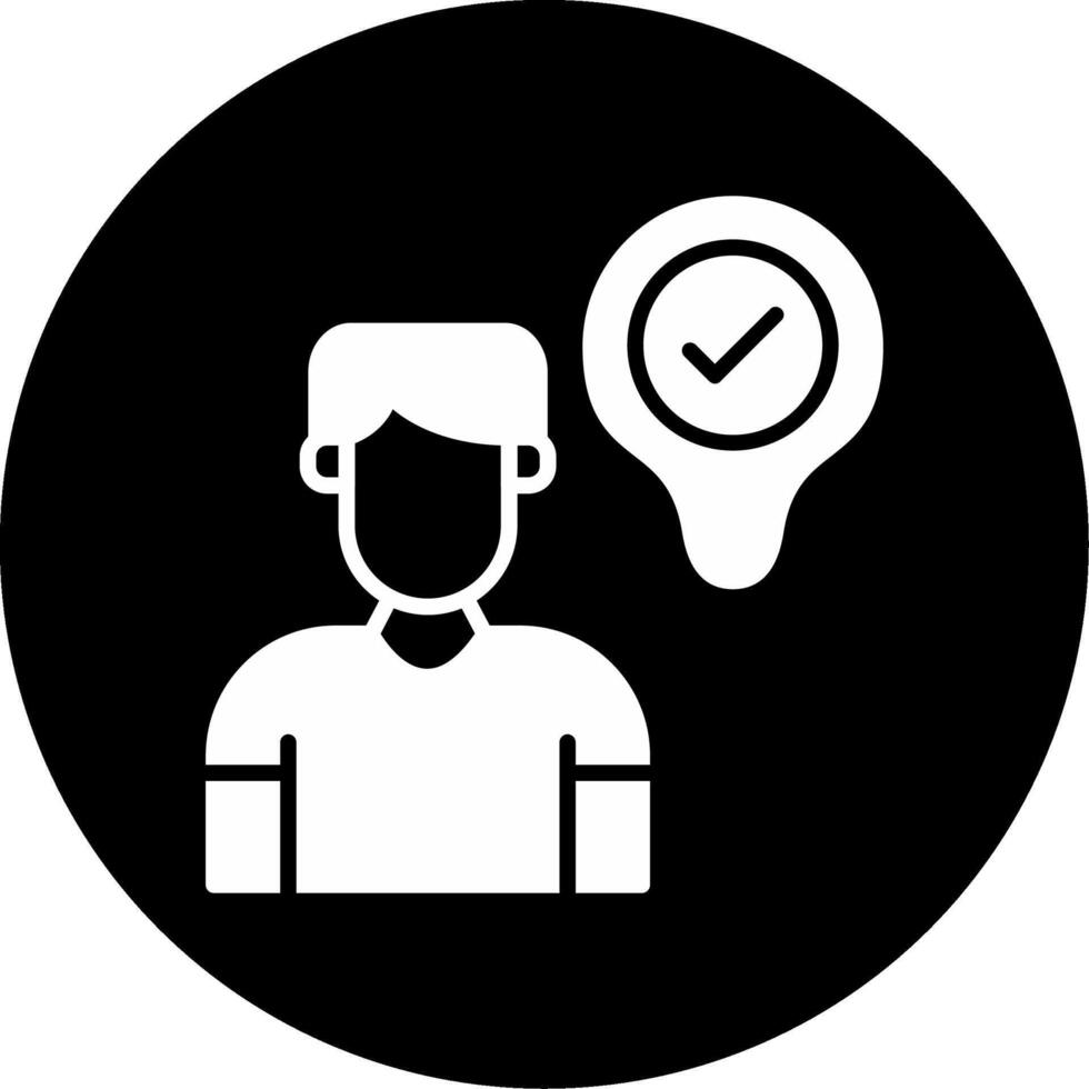 Guest Hotel Patron Glyph Circle Inverted vector