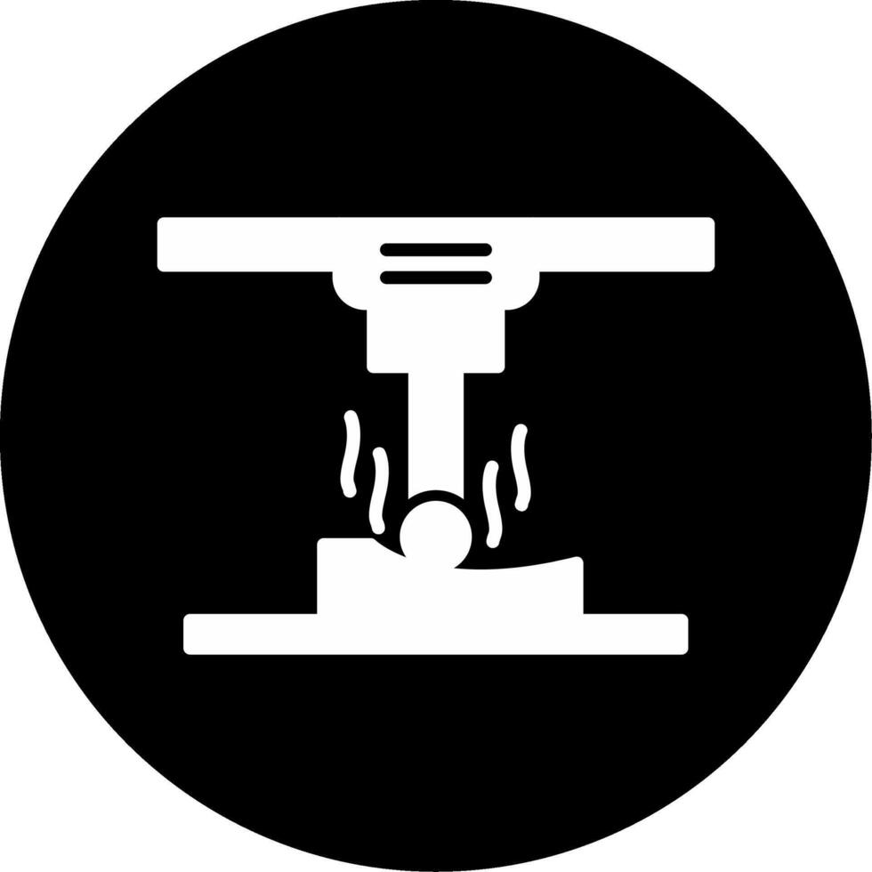 Selective Laser Sintering Glyph Circle Inverted vector