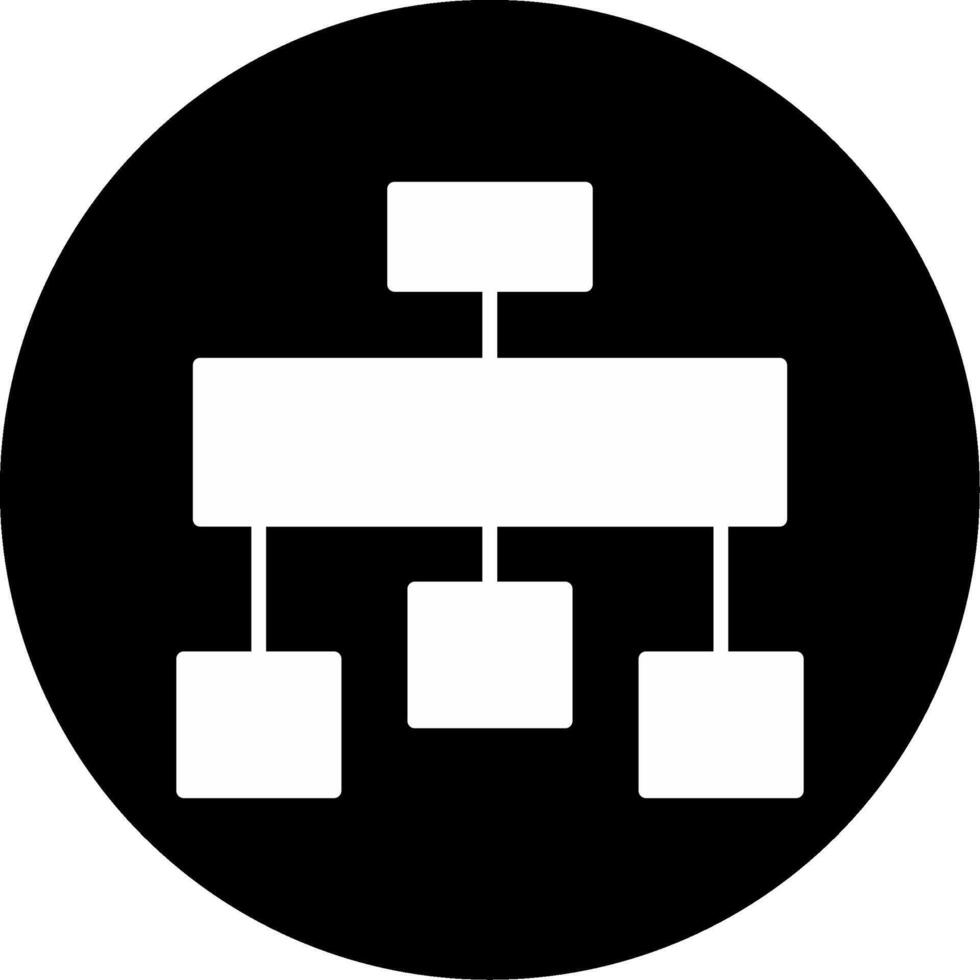 Hierarchical Organizational Structure Glyph Circle Inverted vector