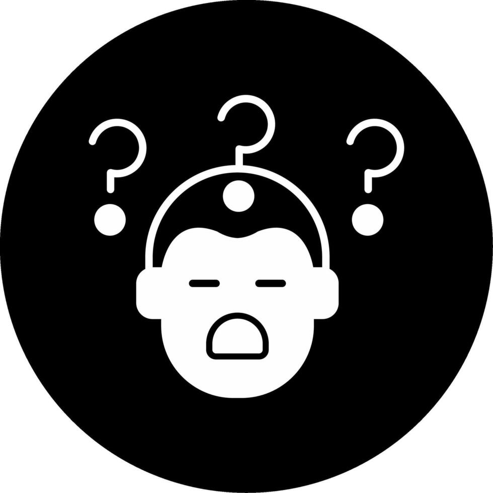 Forgetfulness Traits Glyph Circle Inverted vector