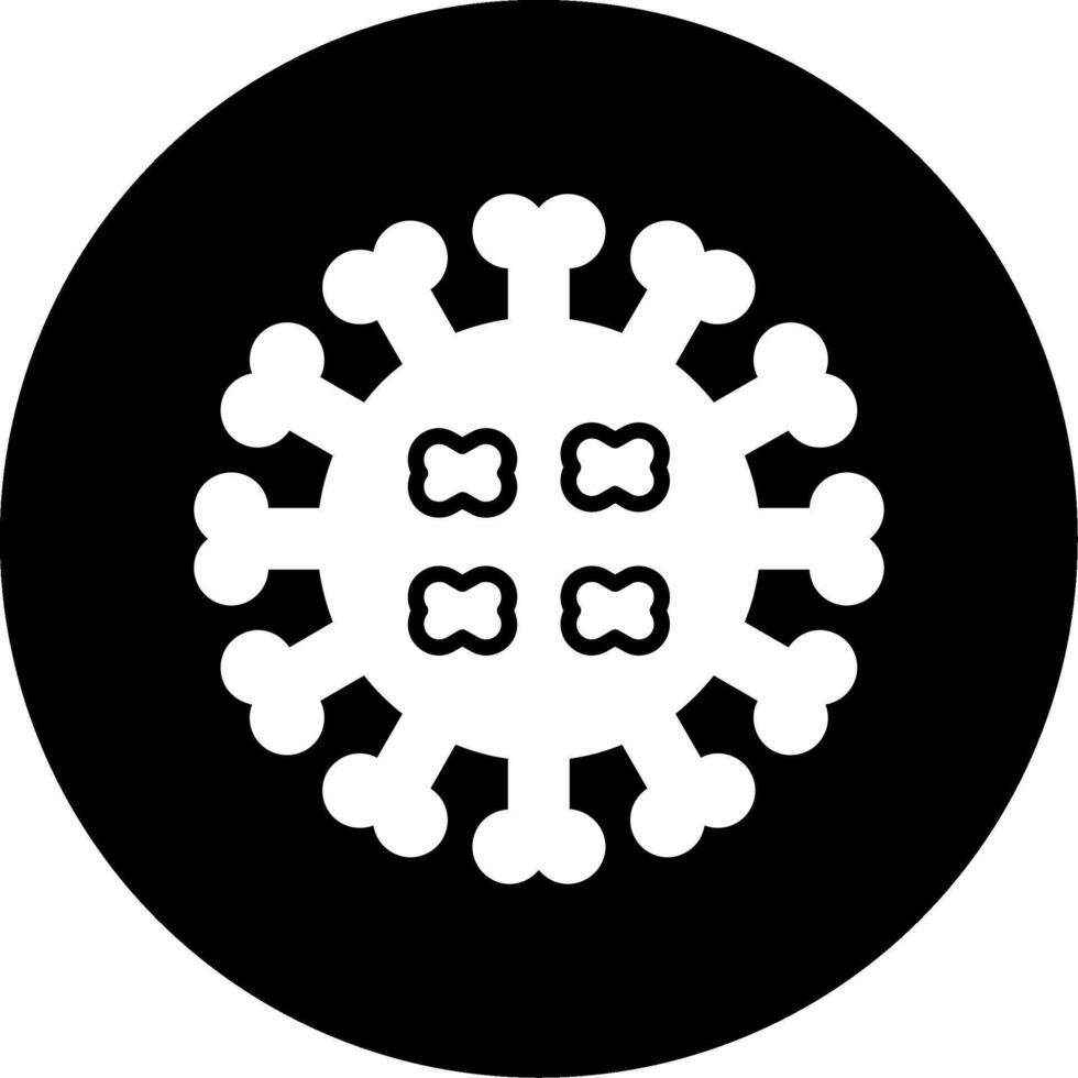 Rubella Viral Disease Glyph Circle Inverted vector