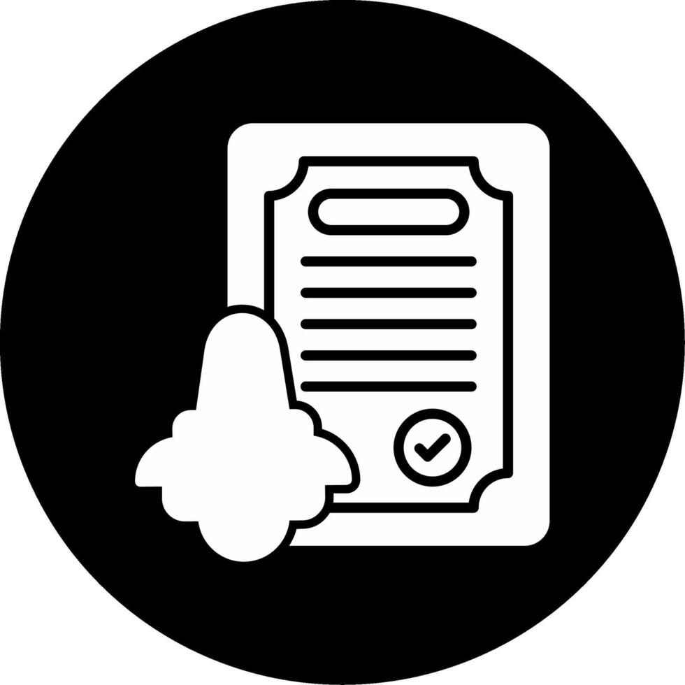 Sales Pipeline Management Glyph Circle Inverted vector