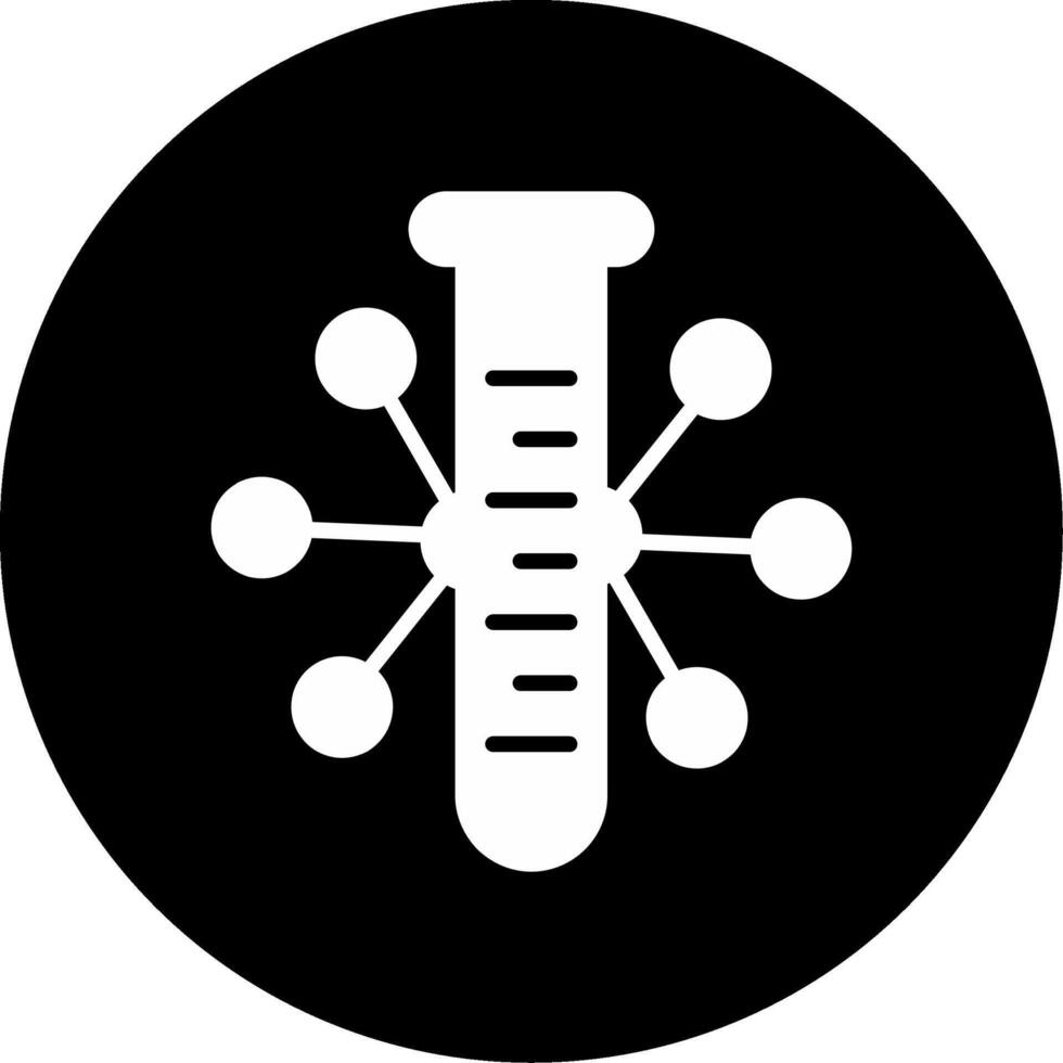 Test Tube Science Glyph Circle Inverted vector