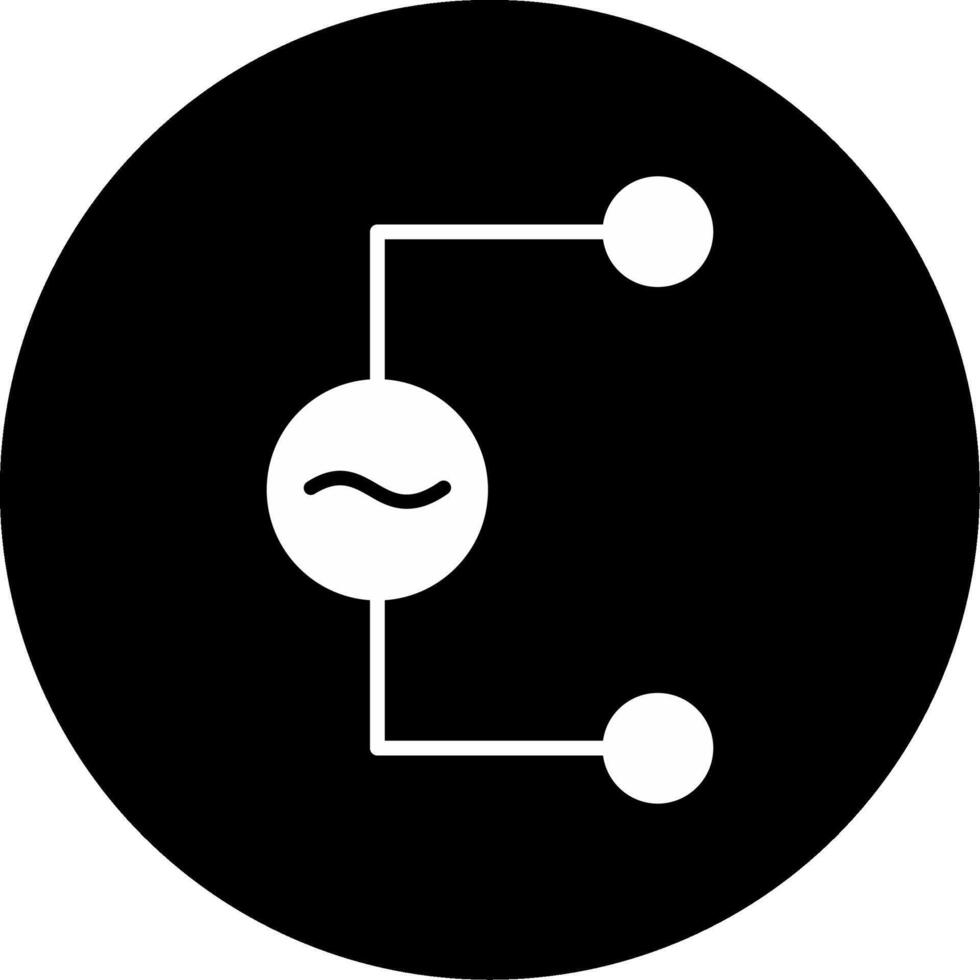 AC Voltage Source Glyph Circle Inverted vector