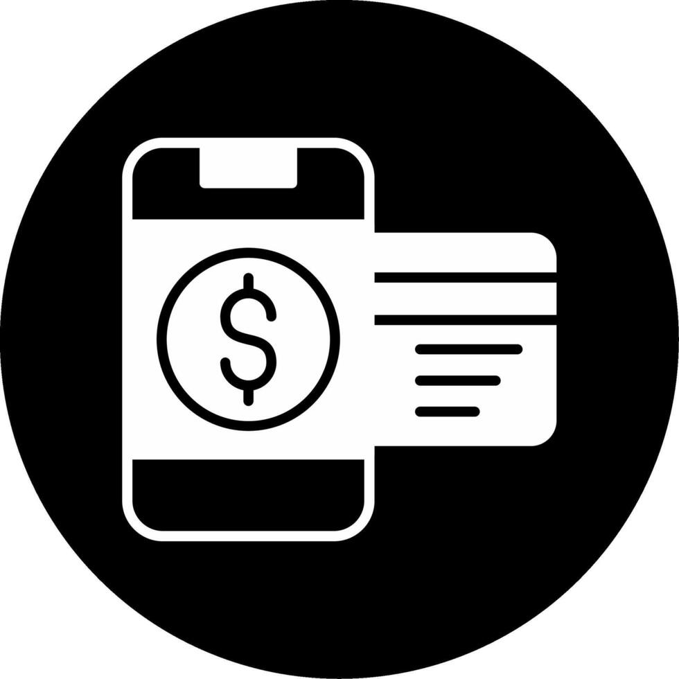 Card Payment Card for Purchase Glyph Circle Inverted vector