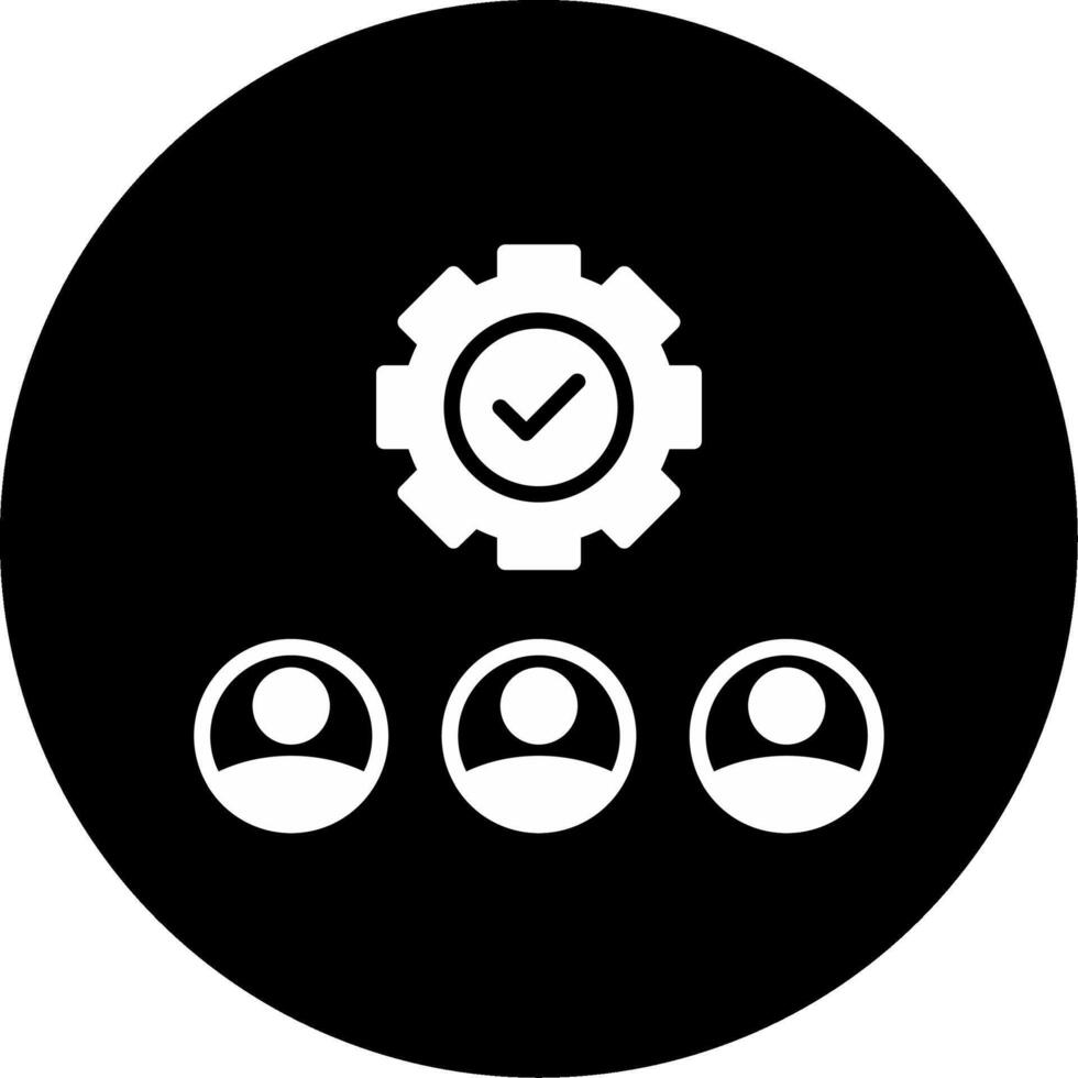 Seal Certificate Approval Glyph Circle Inverted vector