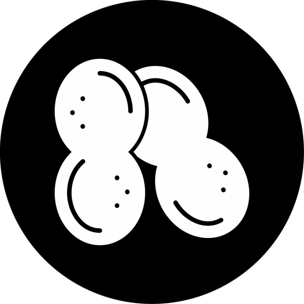Peanut Legume Seed Glyph Circle Inverted vector