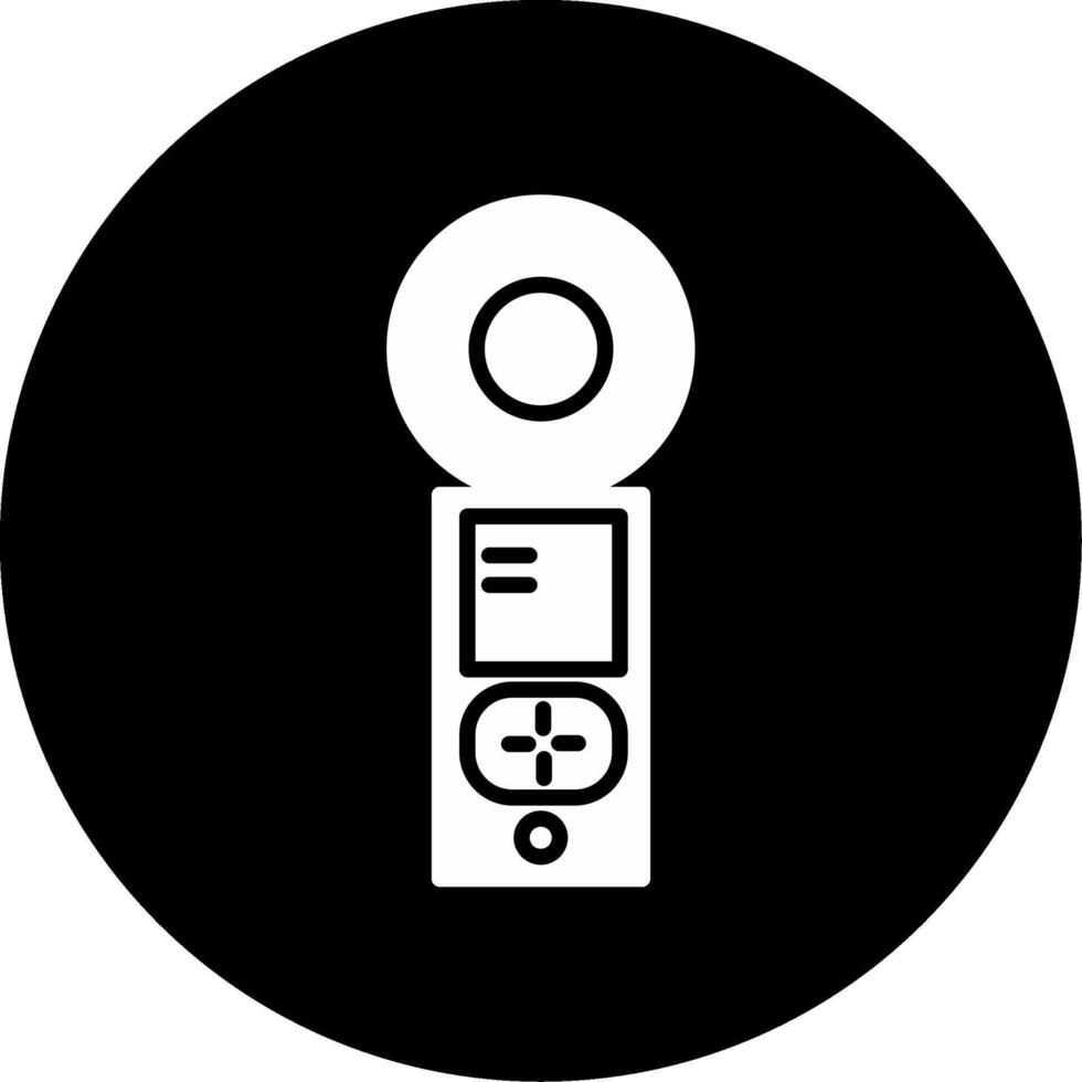 Anemometer Wind Speed Measure Glyph Circle Inverted vector