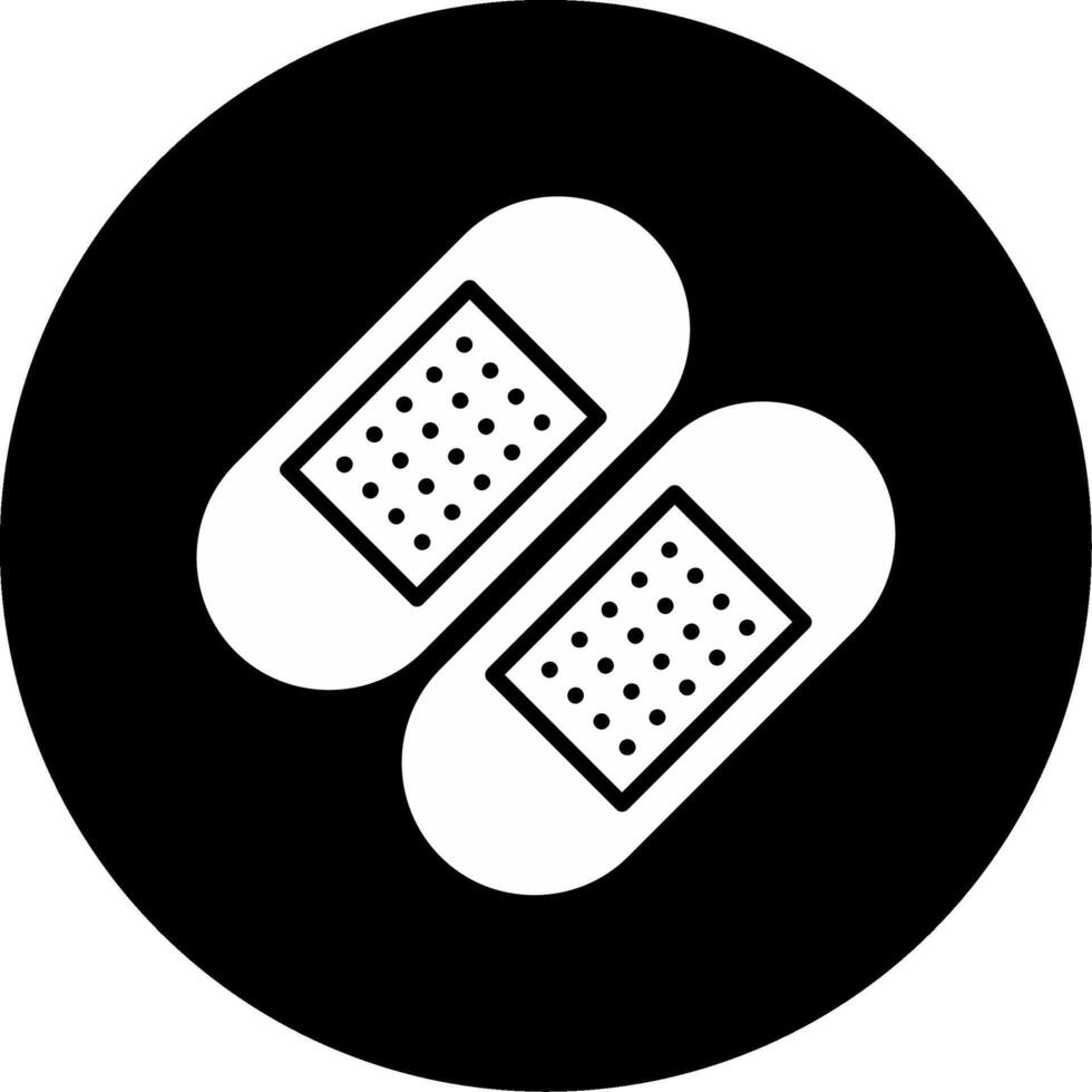 Bandages Wound Dressing Glyph Circle Inverted vector