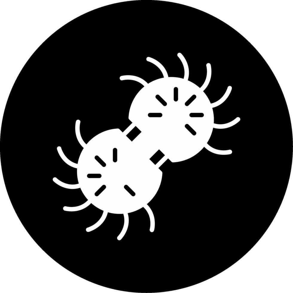 Neisseria Gonorrhoeae Bacterial Infection Glyph Circle Inverted vector