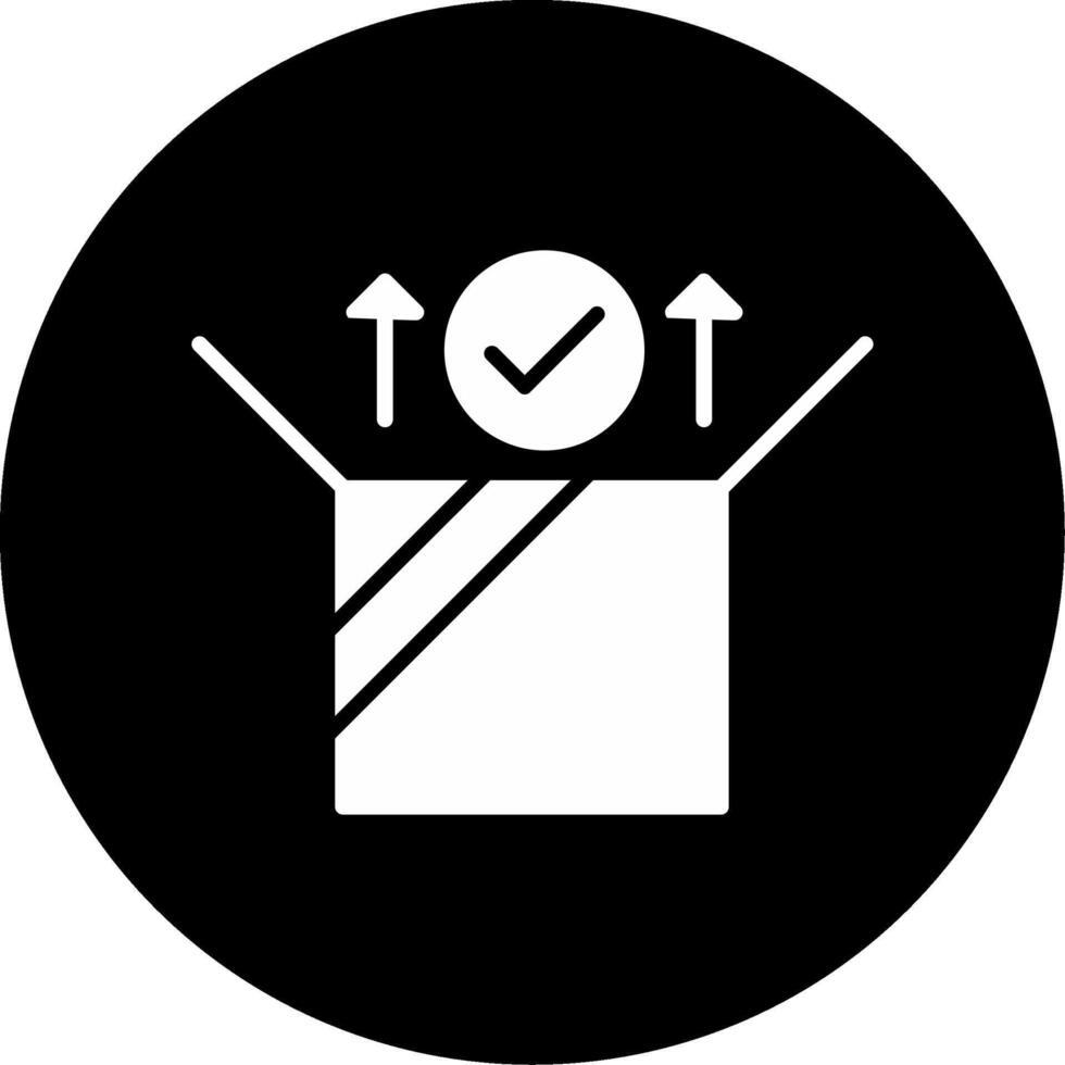 Delivery Tracking Shipment Status Glyph Circle Inverted vector