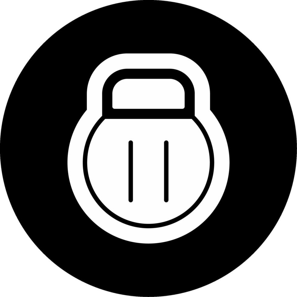 11 kg Kettlebell Glyph Circle Inverted vector