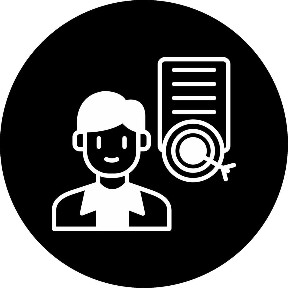Professional Development Career Skills Glyph Circle Inverted vector
