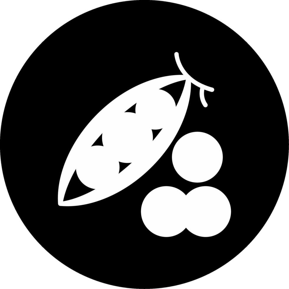 Peas Green Legume Glyph Circle Inverted vector