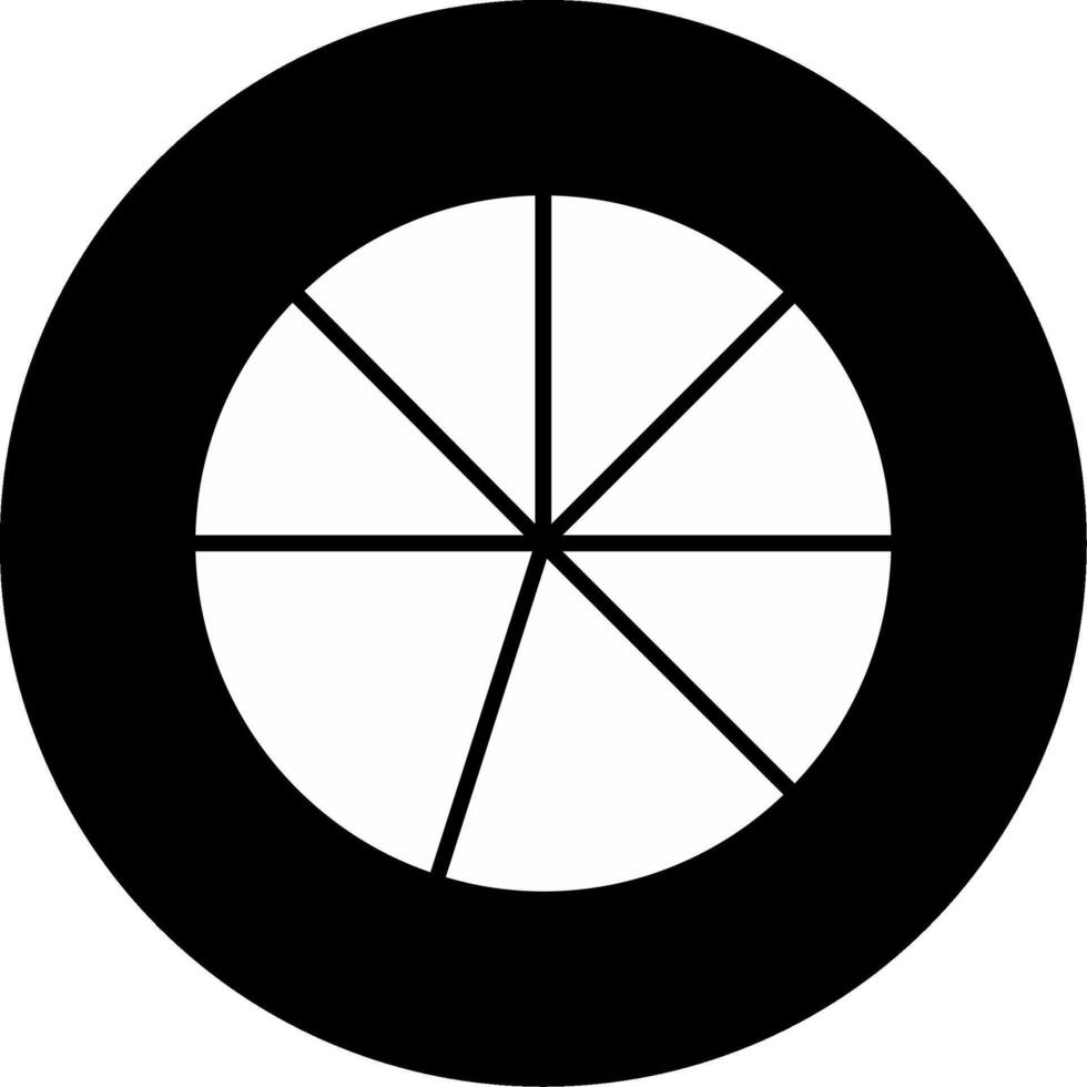 Pie Chart Data Distribution Glyph Circle Inverted vector