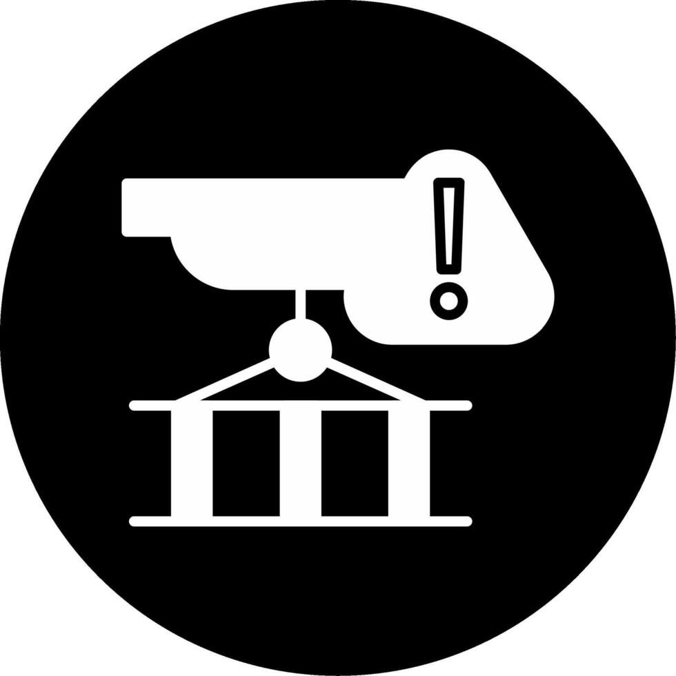 Overhead Caution Falling Objects Warning Glyph Circle Inverted vector