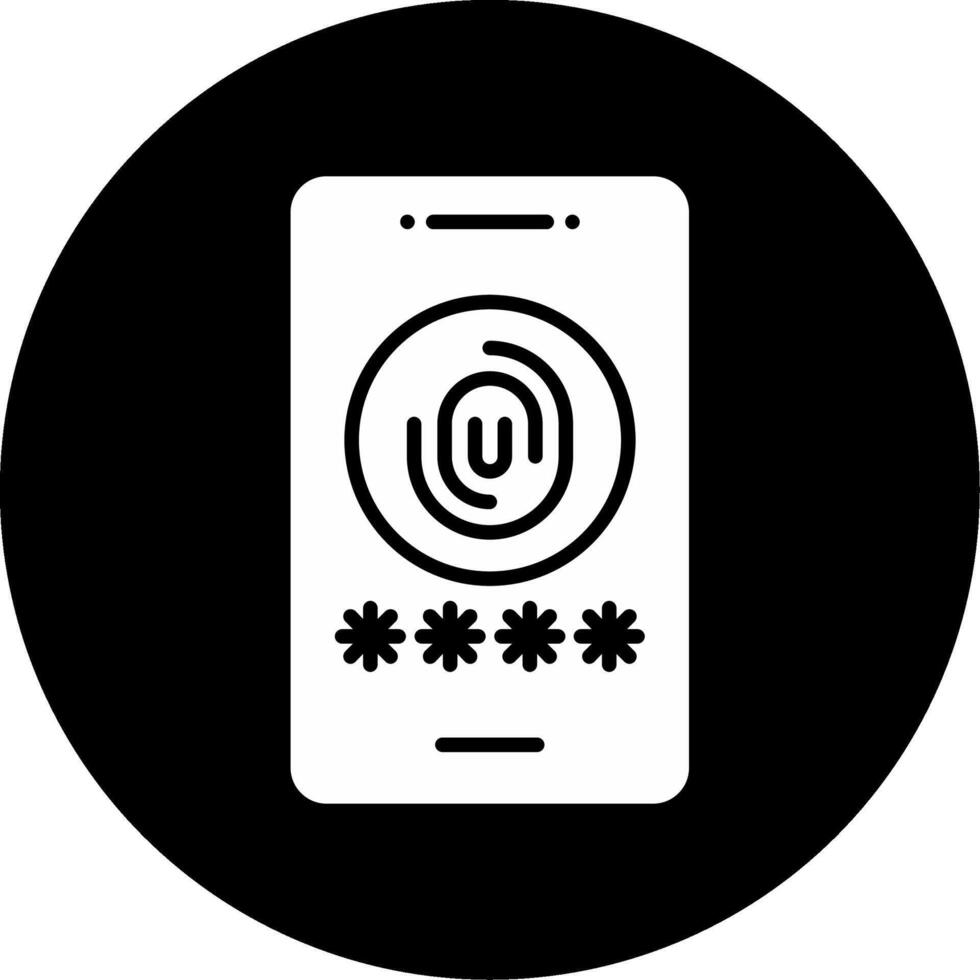 Privacy Protection Features Glyph Circle Inverted vector