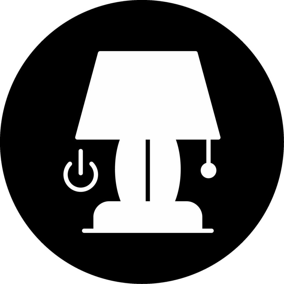 Smart Lamp Intelligent Lighting Glyph Circle Inverted vector