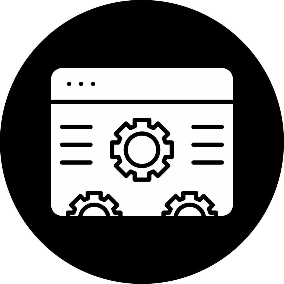 software desarrollo ciclo glifo circulo invertido vector