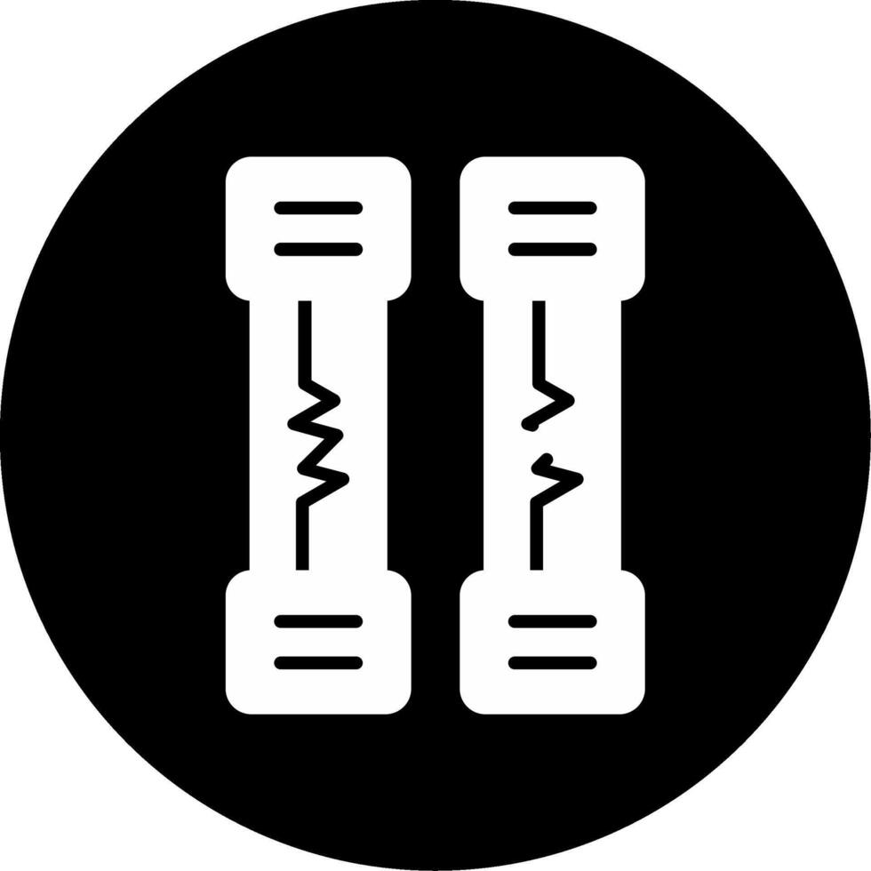 Electrical Fuse Repair Glyph Circle Inverted vector