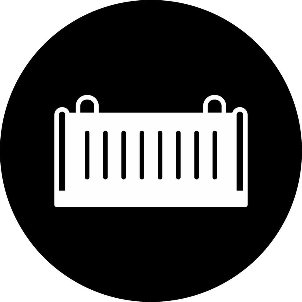 Port Docking Area Glyph Circle Inverted vector