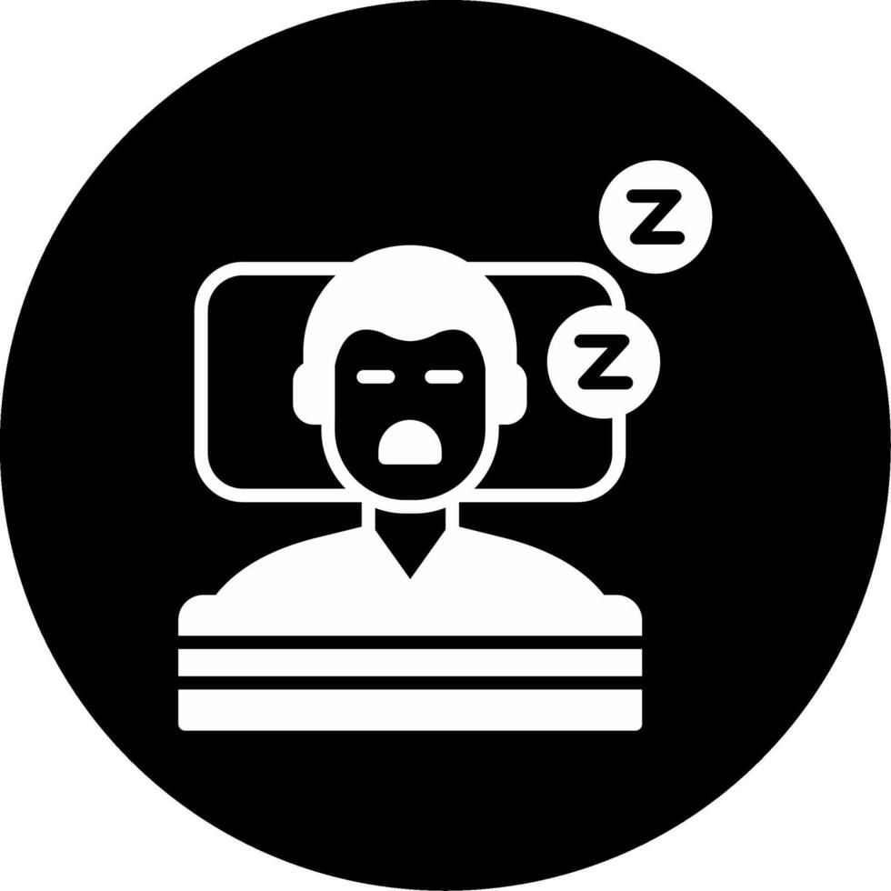 Adequate Sleep Importance Glyph Circle Inverted vector