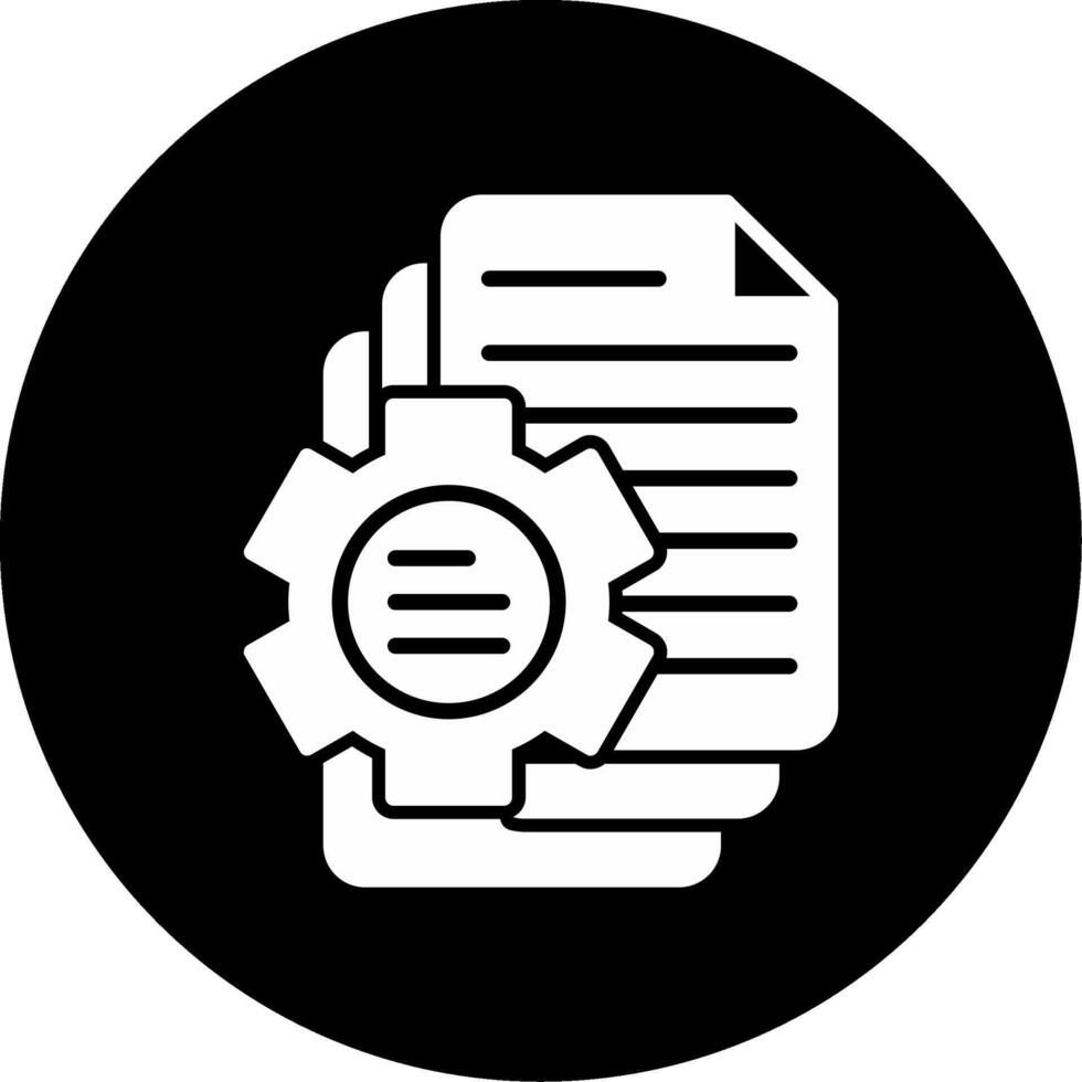 Metadata Management Tools Glyph Circle Inverted vector
