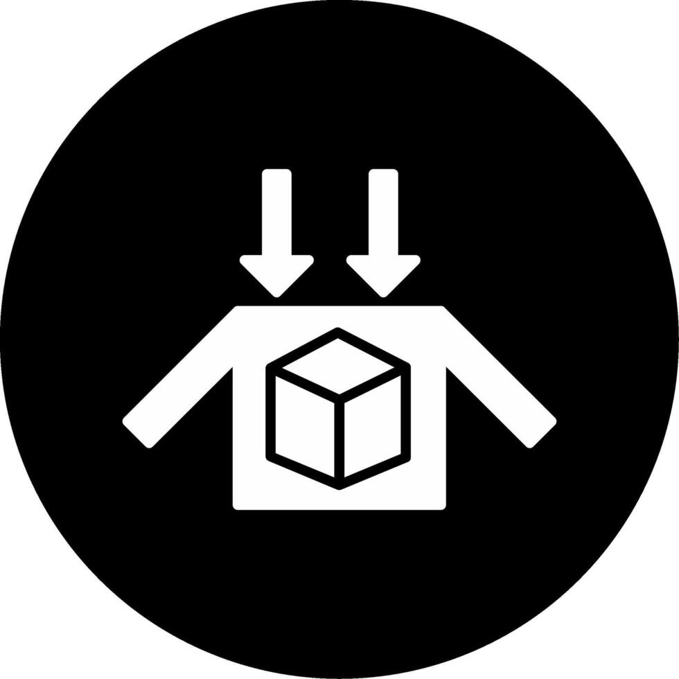 Product Packaging Process Glyph Circle Inverted vector
