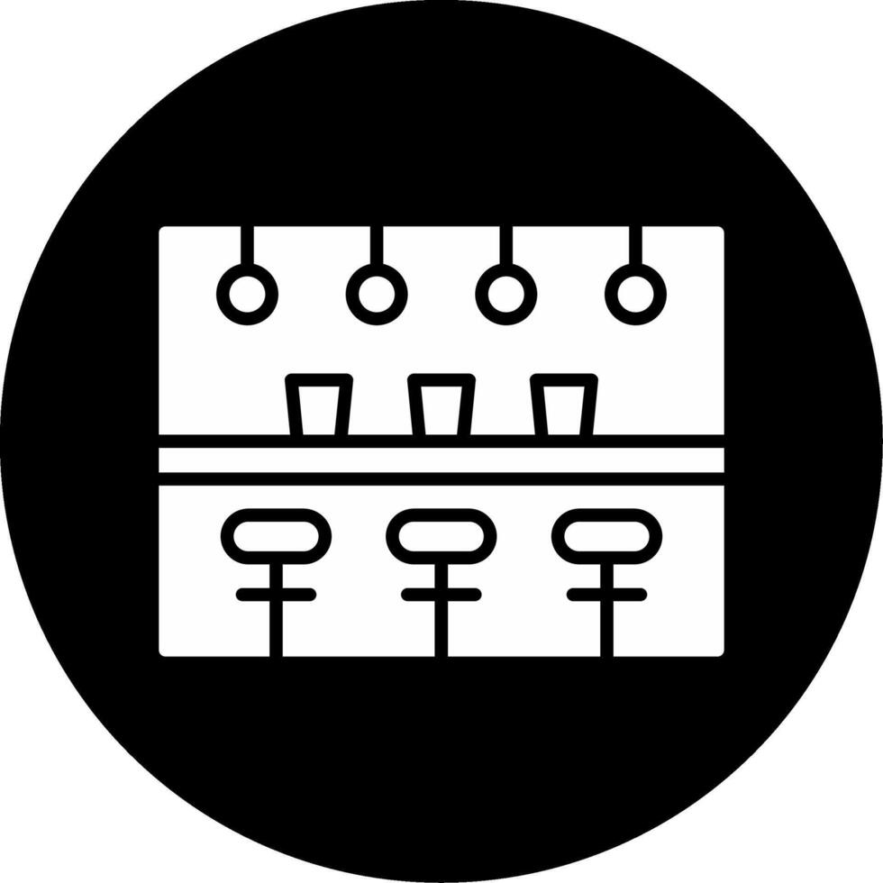 Bar Drinking Area Glyph Circle Inverted vector