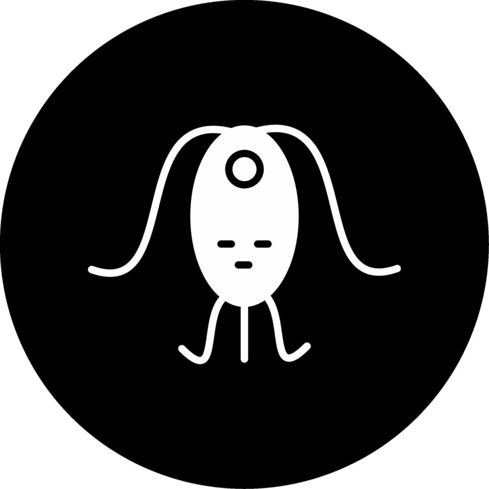 Plankton Marine Microscopic Organisms Glyph Circle Inverted vector