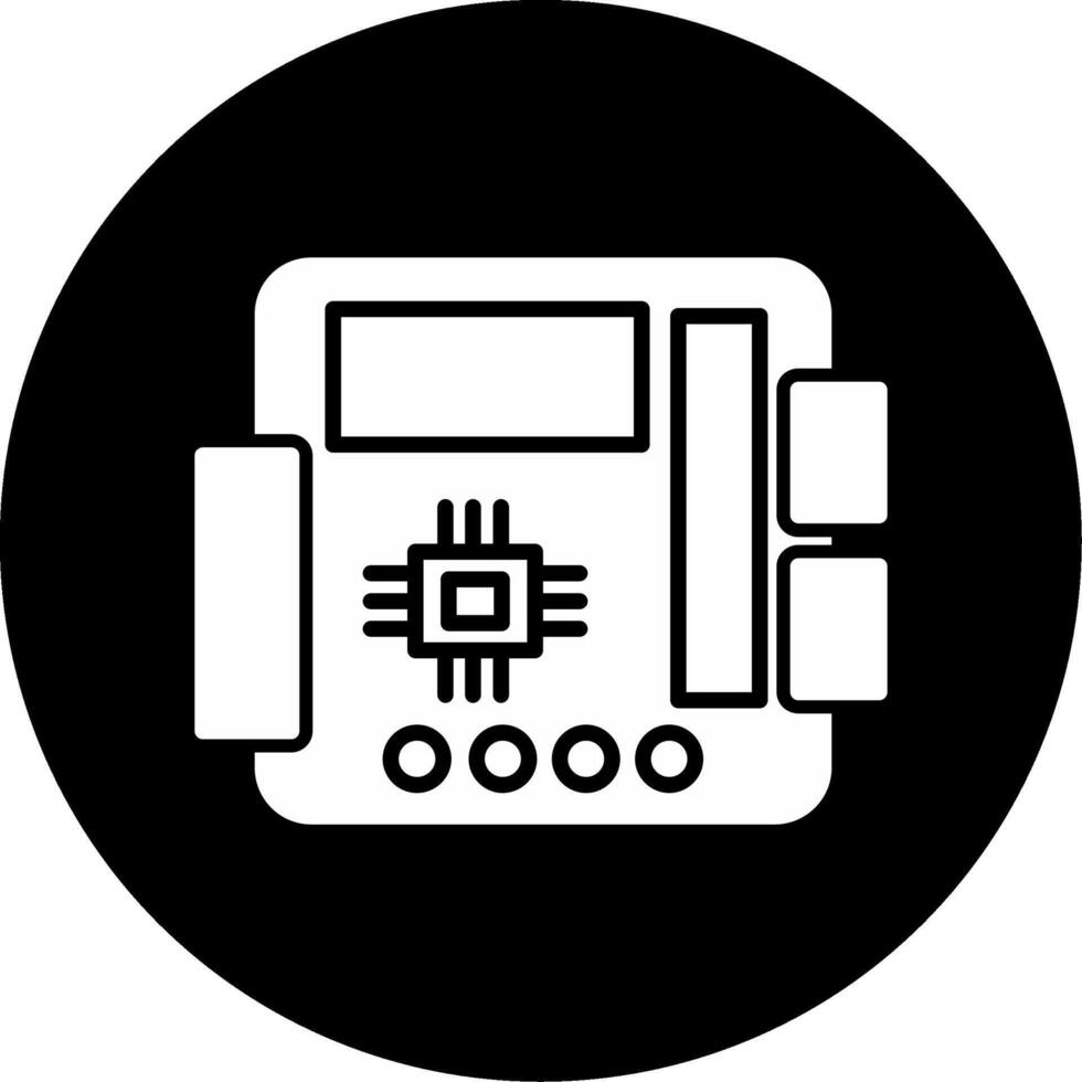 Accelerometer Sensor Motion Detection Glyph Circle Inverted vector