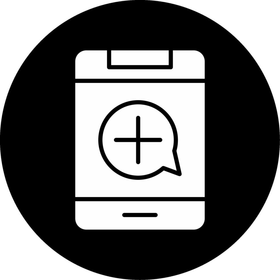 Emergency Call Urgent Request Glyph Circle Inverted vector