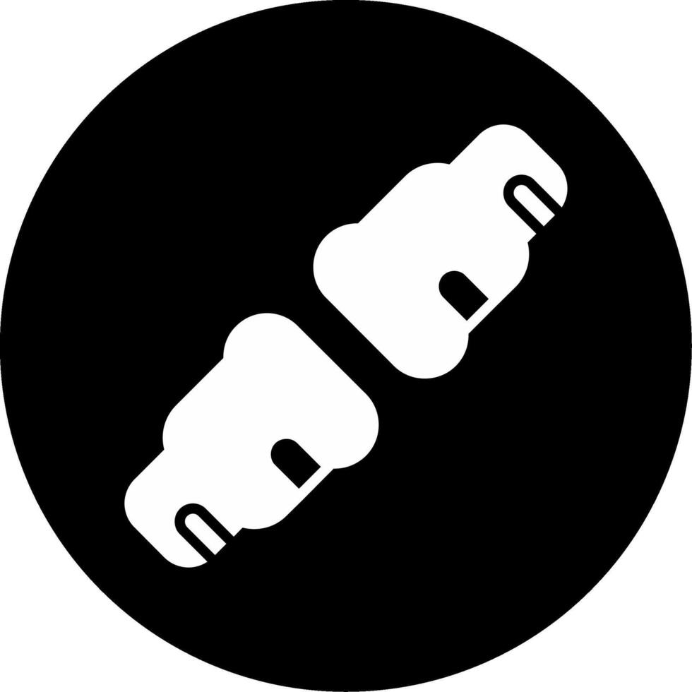 Boxing Gloves Protective Gear Glyph Circle Inverted vector