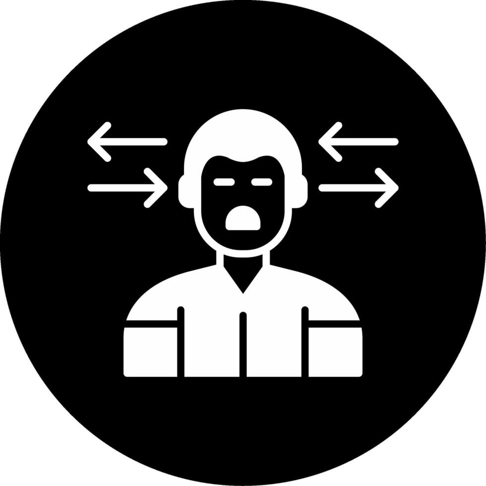 Opposite of Focused Glyph Circle Inverted vector