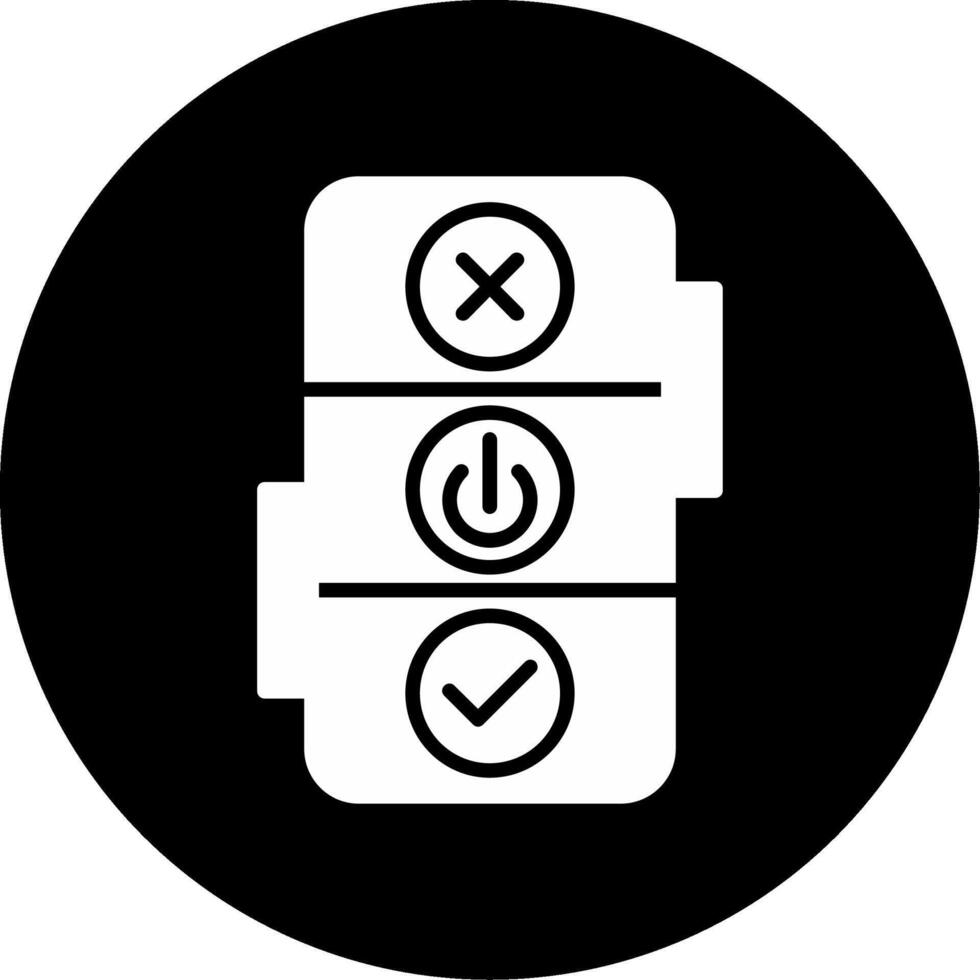 Smart House Key Digital Access Tool Glyph Circle Inverted vector