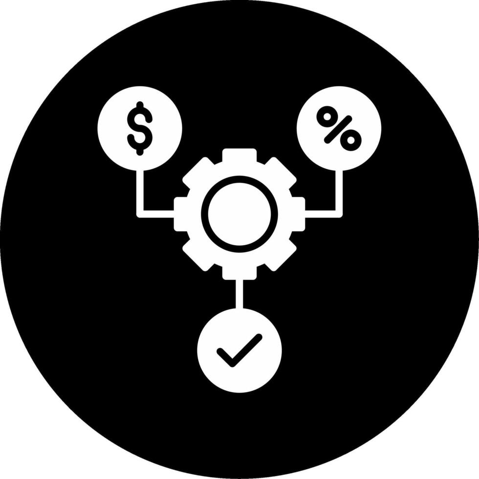 Cash Management Strategy Glyph Circle Inverted vector
