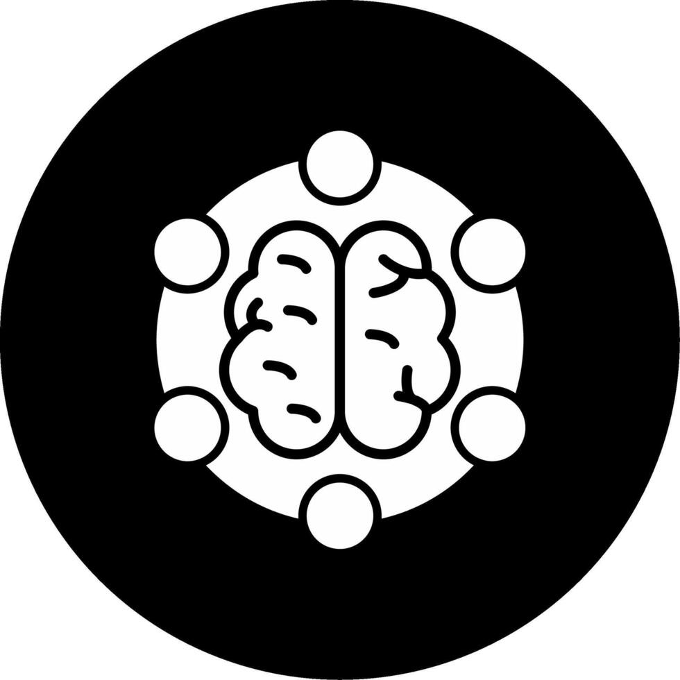 Distraction Behavior Traits Glyph Circle Inverted vector