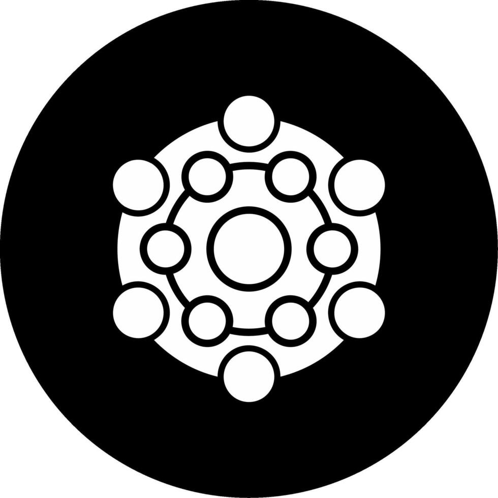 Chemistry Water Analysis Glyph Circle Inverted vector