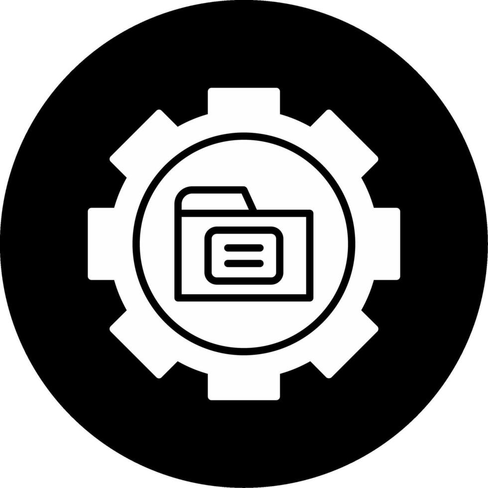 Digital Rights Management Glyph Circle Inverted vector