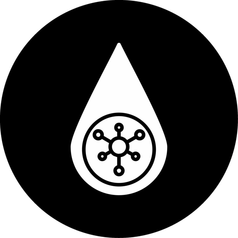 Drop Chemical Measurement Glyph Circle Inverted vector