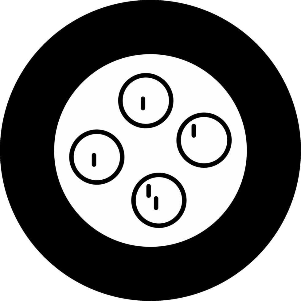 Staphylococcus Bacterial Infection Glyph Circle Inverted vector