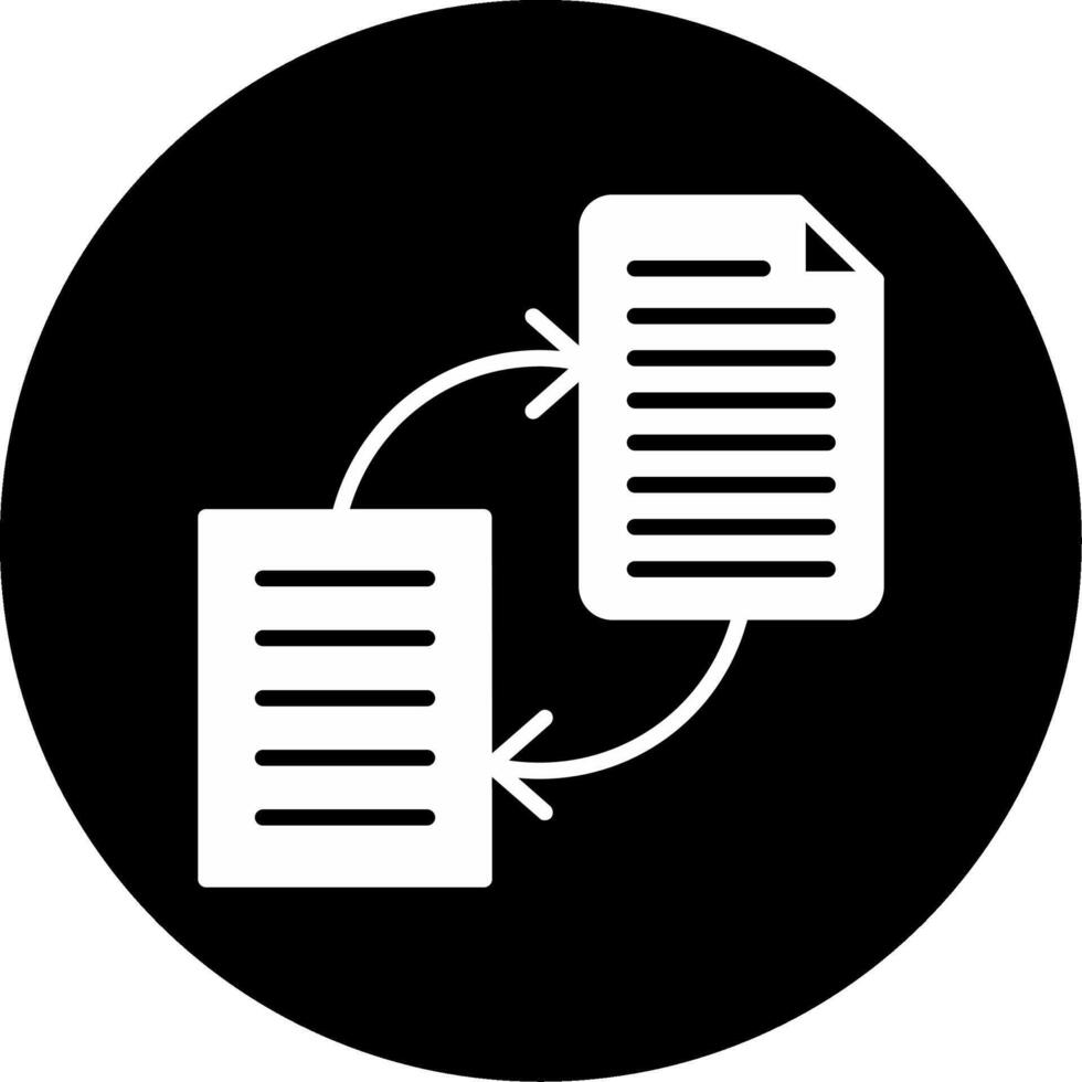 File Conversion Tools Glyph Circle Inverted vector