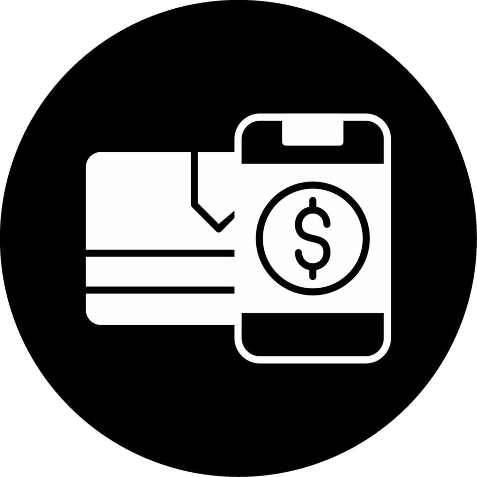 Delivery Payment Payment for Shipping Glyph Circle Inverted vector