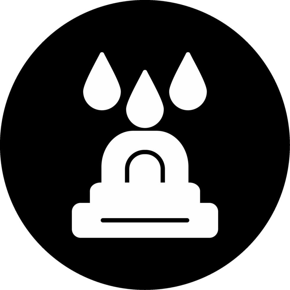 Rain Sensor Precipitation Detection Glyph Circle Inverted vector
